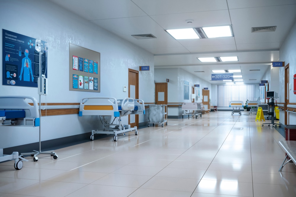 Hallway,The,Emergency,Room,And,Outpatient,Hospital.,3d,Illustration